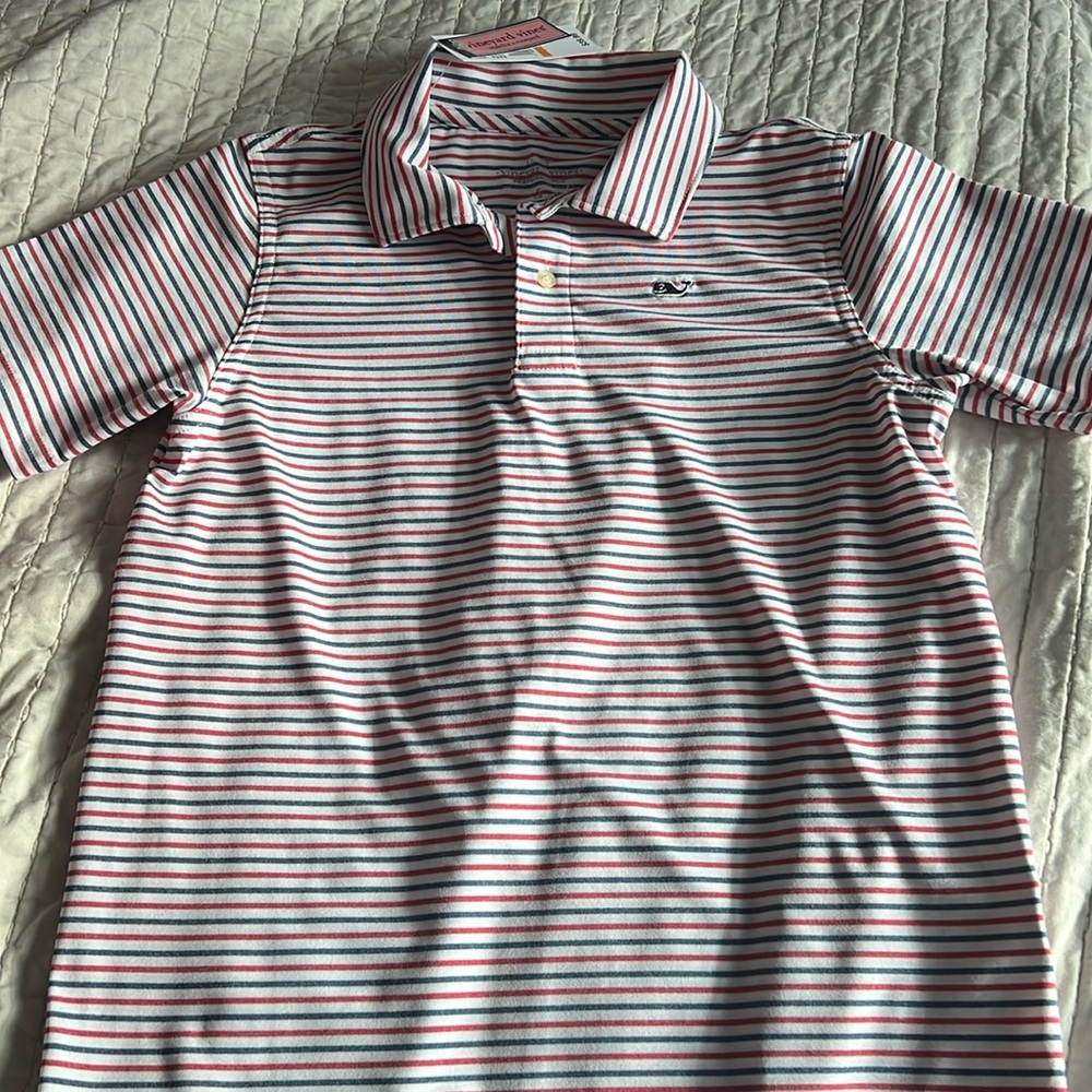 Boys performance short sleeve polo Vineyard vines